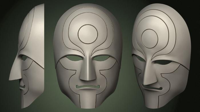 Mask (MS_0323) 3D model for CNC machine